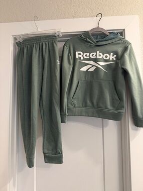 Reebok Kids Sage Green Hoodie and Joggers Set